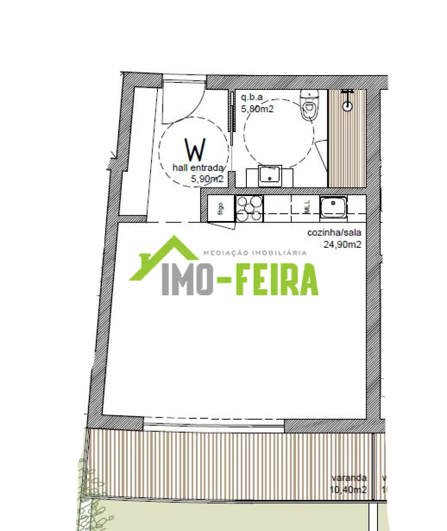 Apartamento T0 para Venda em São João de Ver Foto 9