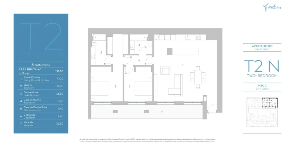 Apartamento T2 para Venda em Arroios Planta 1