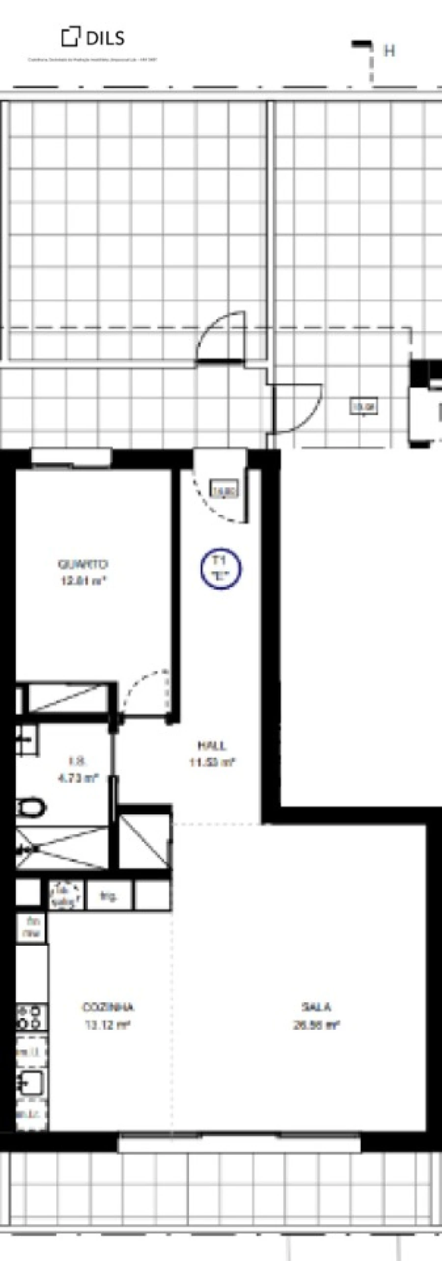 Apartamento T1 para Venda em Tavira (Santa Maria e Santiago) Planta 1