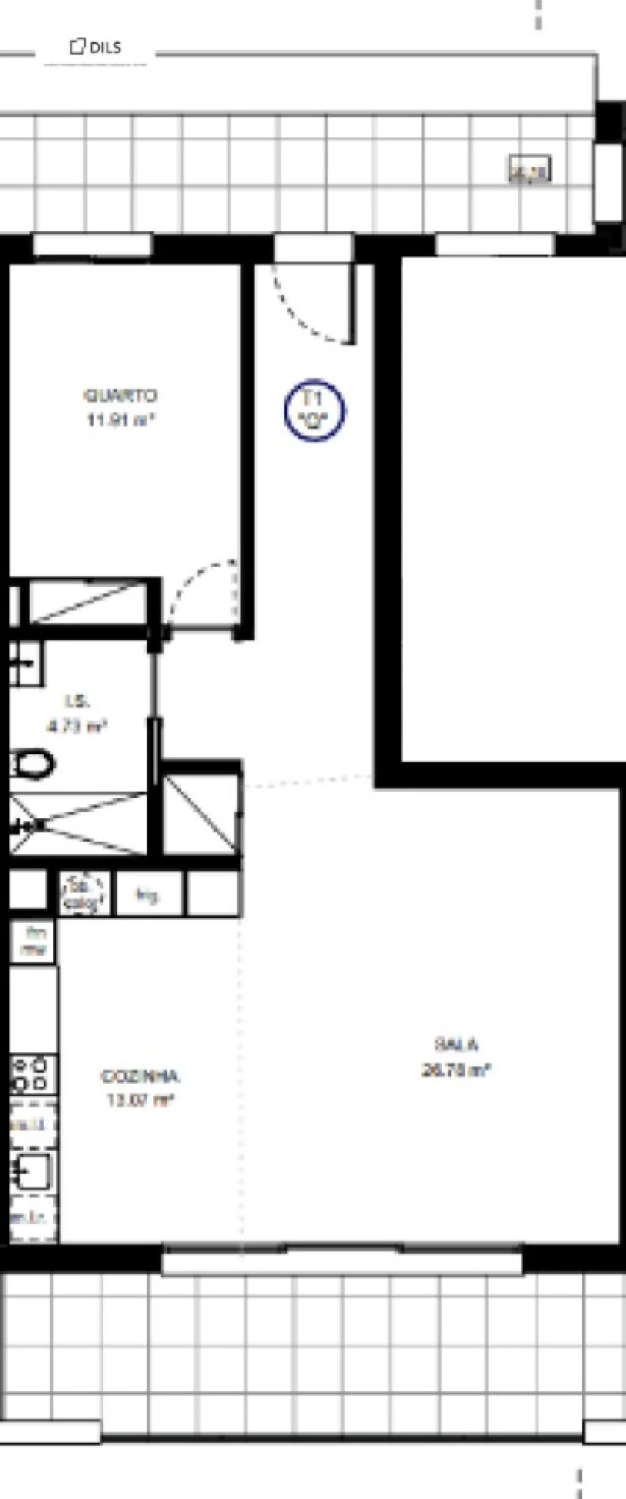 Apartamento T1 para Venda em Tavira (Santa Maria e Santiago) Planta 1