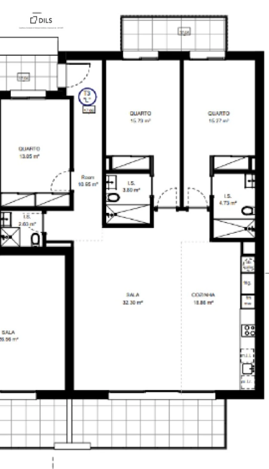 Apartamento T3 para Venda em Tavira (Santa Maria e Santiago) Planta 1