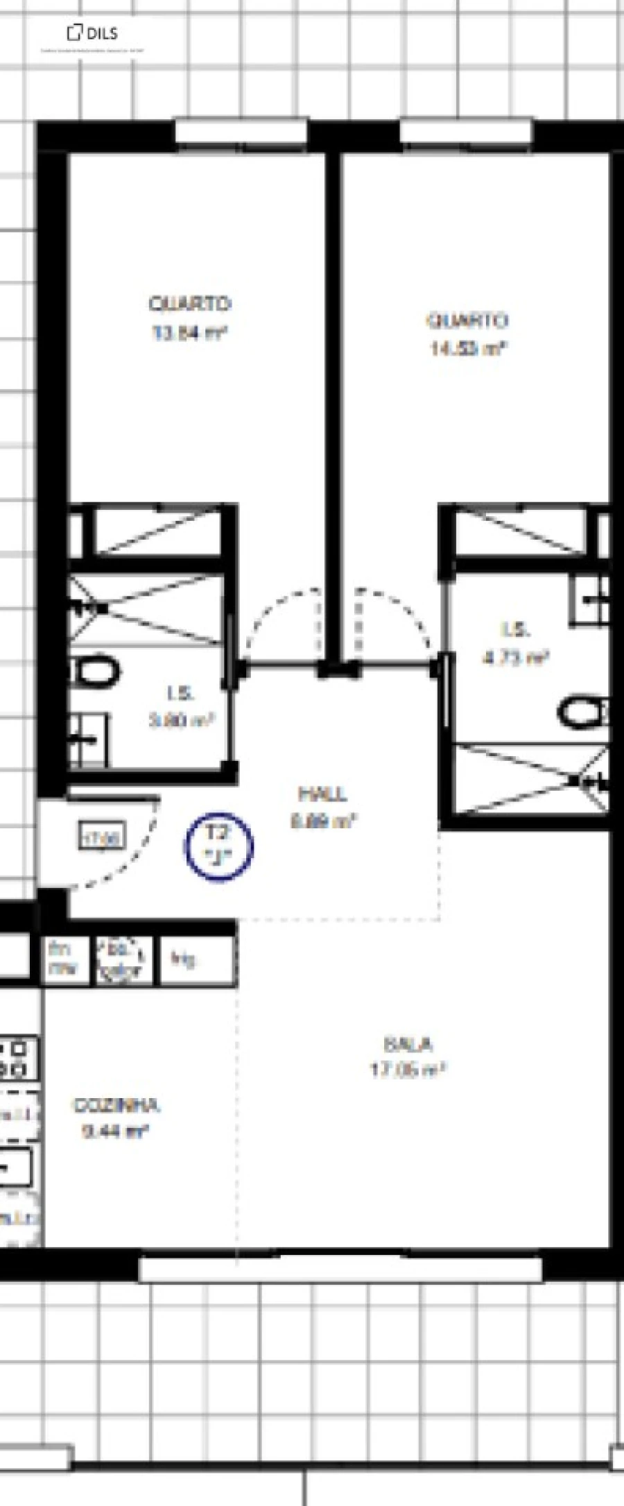 Apartamento T2 para Venda em Tavira (Santa Maria e Santiago) Planta 1