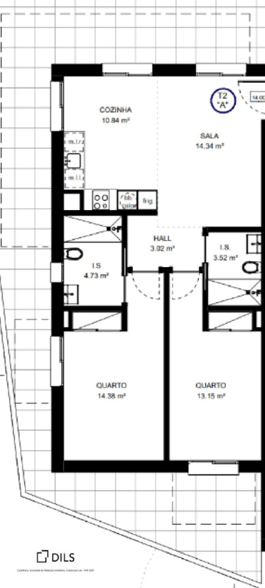Apartamento T2 para Venda em Tavira (Santa Maria e Santiago) Planta 1