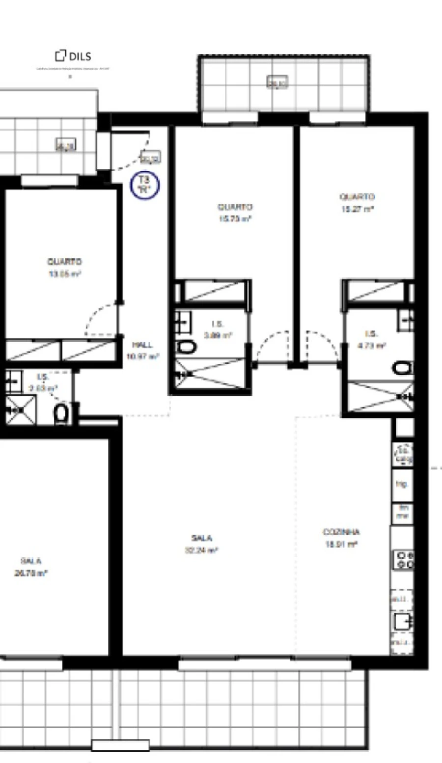 Apartamento T3 para Venda em Tavira (Santa Maria e Santiago) Planta 1