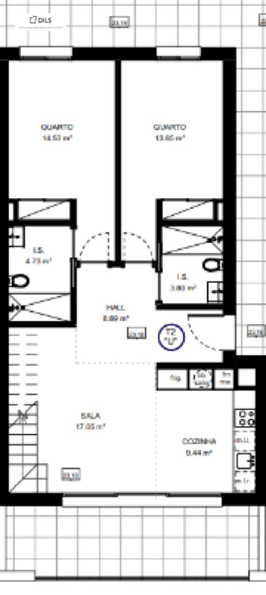 Apartamento T2 para Venda em Tavira (Santa Maria e Santiago) Planta 1