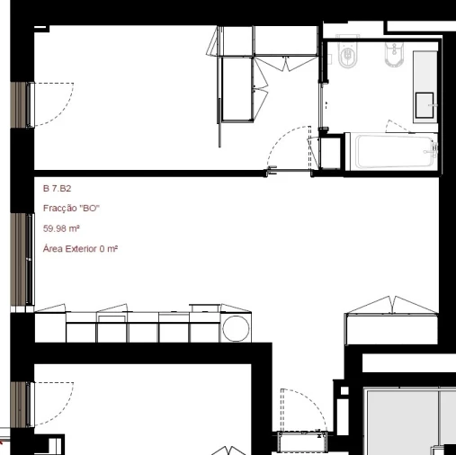Apartamento T1 para Arrendamento em Campanhã Planta 1