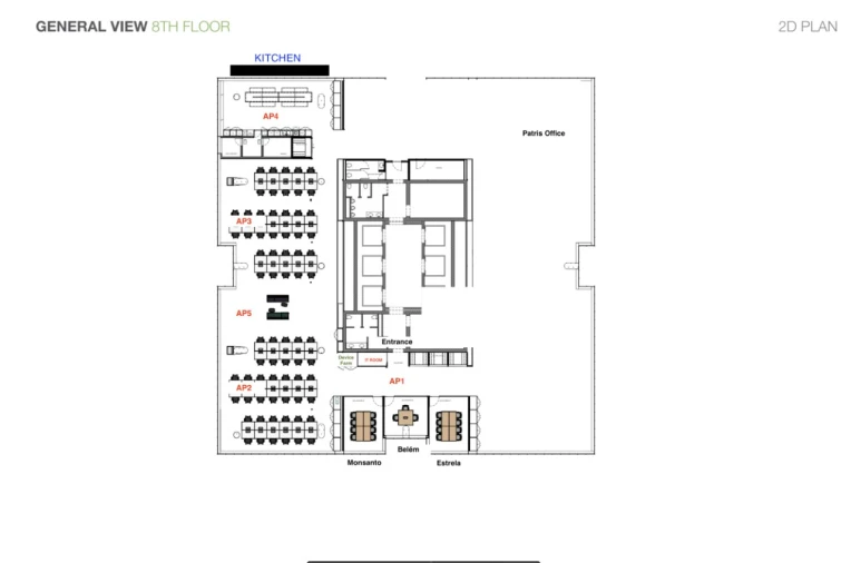 Escritório para Arrendamento em Campo de Ourique Planta 1