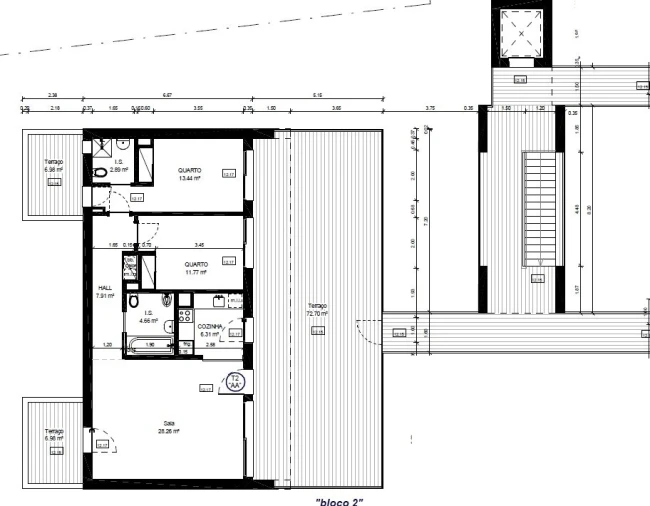 Apartamento T2 para Venda em Conceição e Cabanas de Tavira Planta 2
