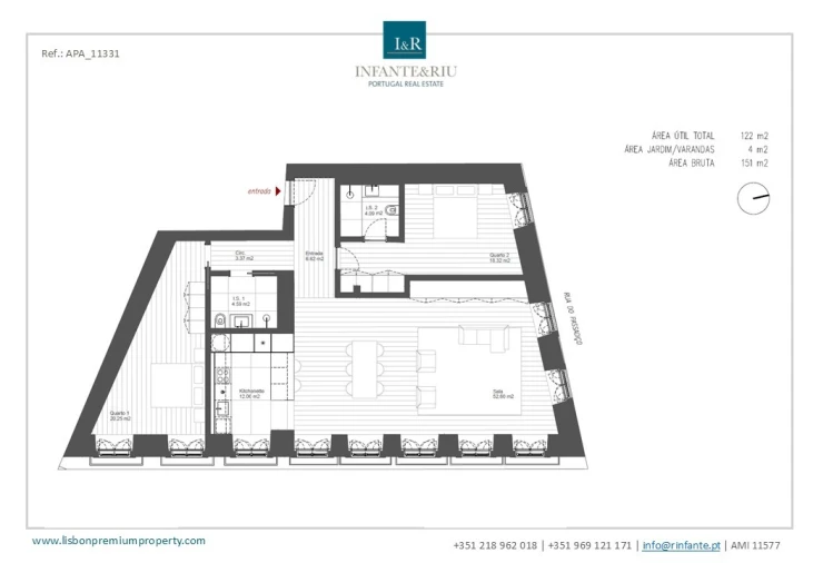 Apartamento T2 para Venda em Arroios Planta 1