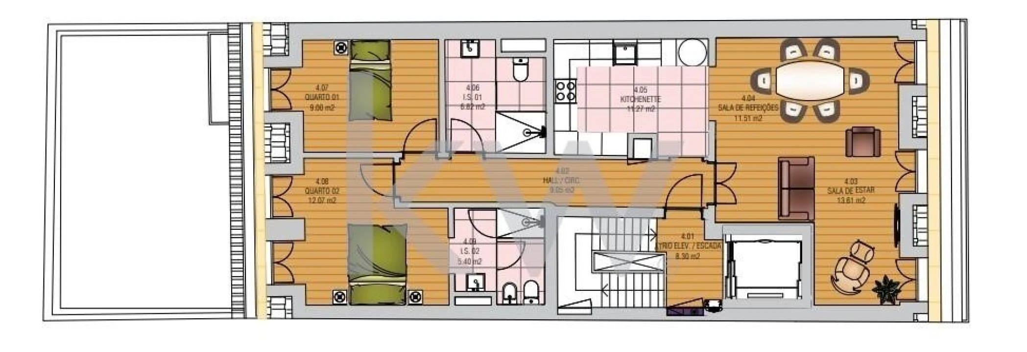 Apartamento T2 para Venda em Misericórdia Foto 17