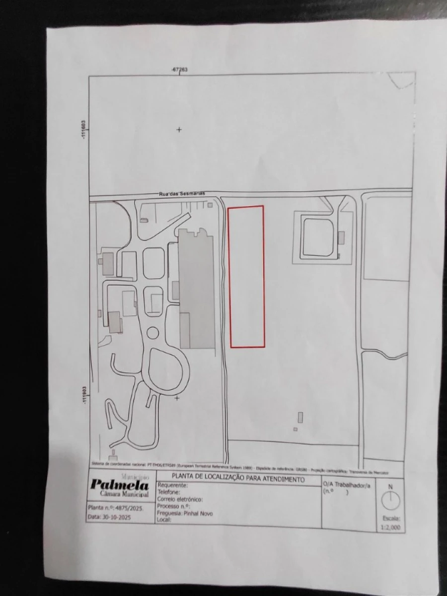 Terreno Agricola ou Rústico para Venda em Pinhal Novo Planta 1