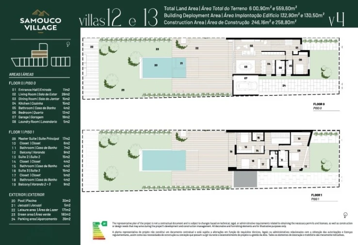Moradia T4 para Venda em Samouco Planta 1
