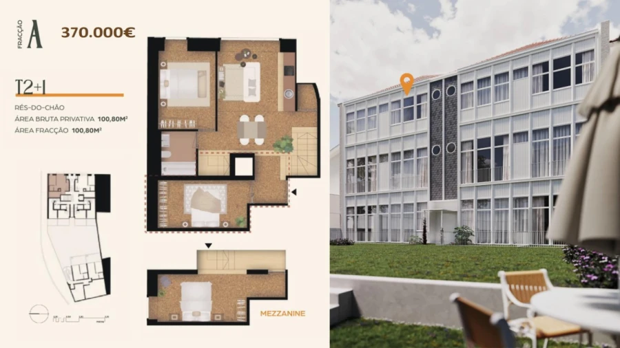 Apartamento T2 para Venda em Paranhos Planta 1