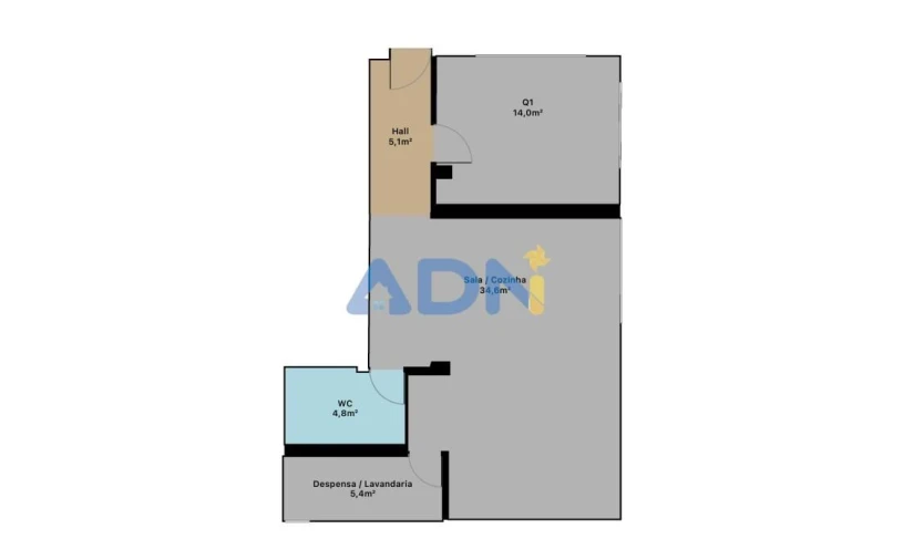 Apartamento T1 para Venda em Castelo Branco