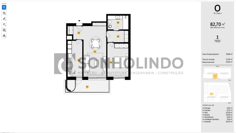 Apartamento T1 para Venda em Cidade da Maia Foto 28