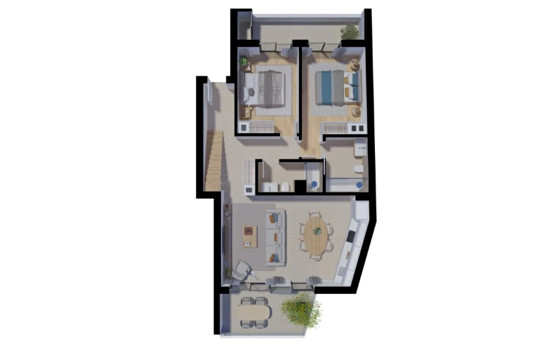 Apartamento T2 para Venda em Tavira (Santa Maria e Santiago) Planta 2