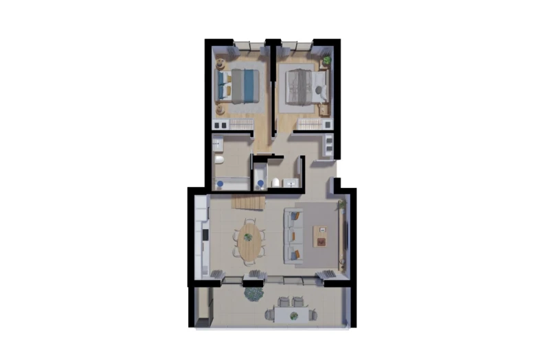 Apartamento T2 para Venda em Tavira (Santa Maria e Santiago) Planta 2