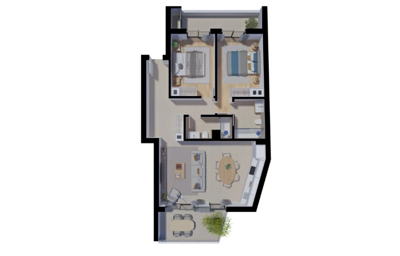Apartamento T2 para Venda em Tavira (Santa Maria e Santiago) Planta 1