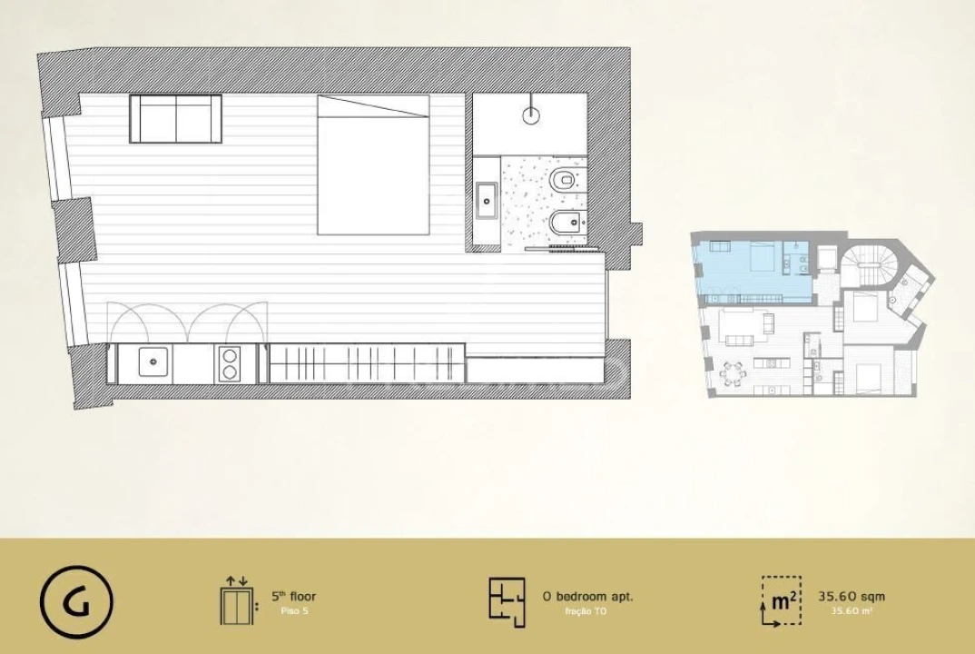 Apartamento T0 para Venda em Cedofeita, Santo Ildefonso, Sé, Miragaia, São Nicolau e Vitória Foto 17