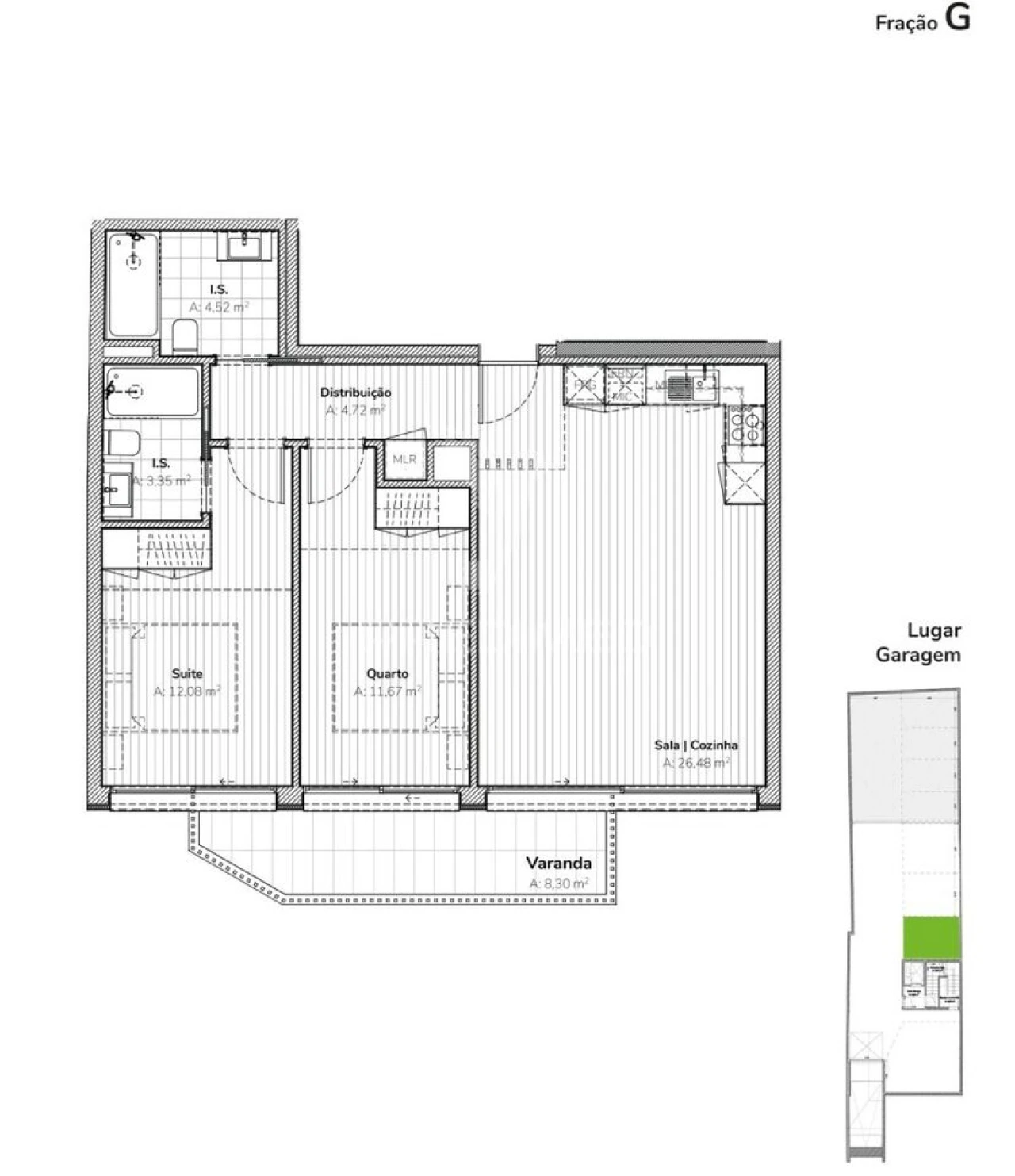 Apartamento T2 para Venda em Mafamude e Vilar do Paraíso Foto 13