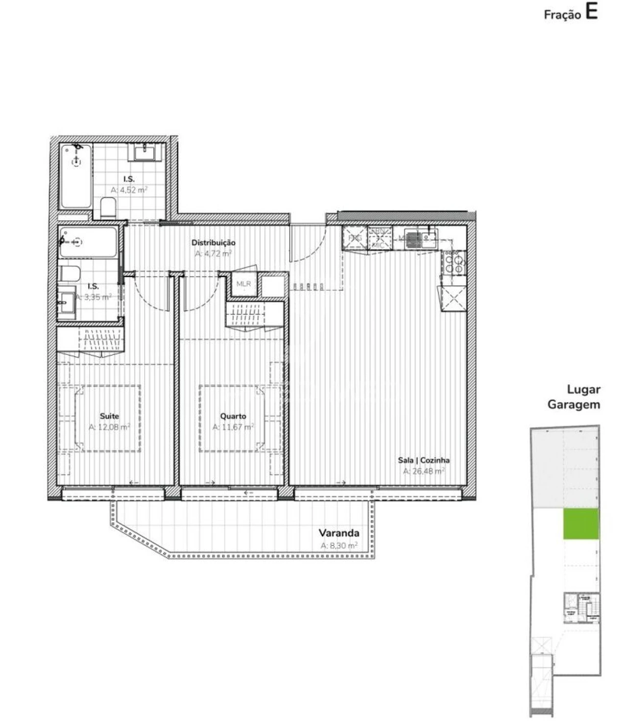 Apartamento T2 para Venda em Mafamude e Vilar do Paraíso Foto 10