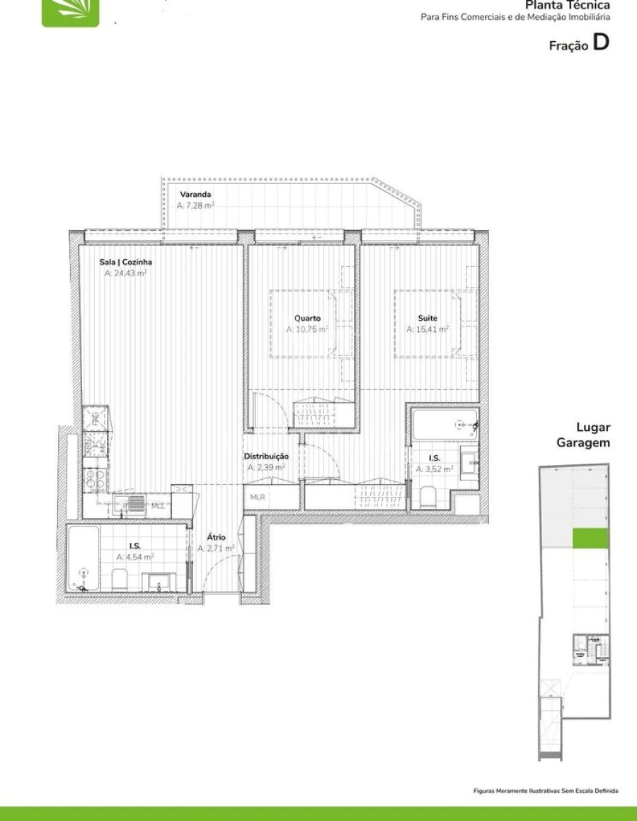 Apartamento T2 para Venda em Mafamude e Vilar do Paraíso Foto 12