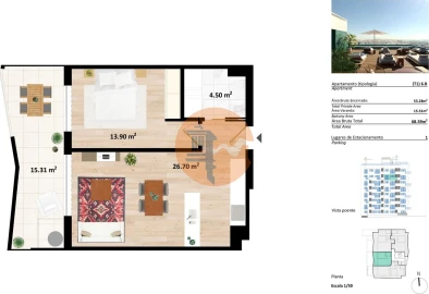 Apartamento T1 para Venda em Faro (Sé e São Pedro)