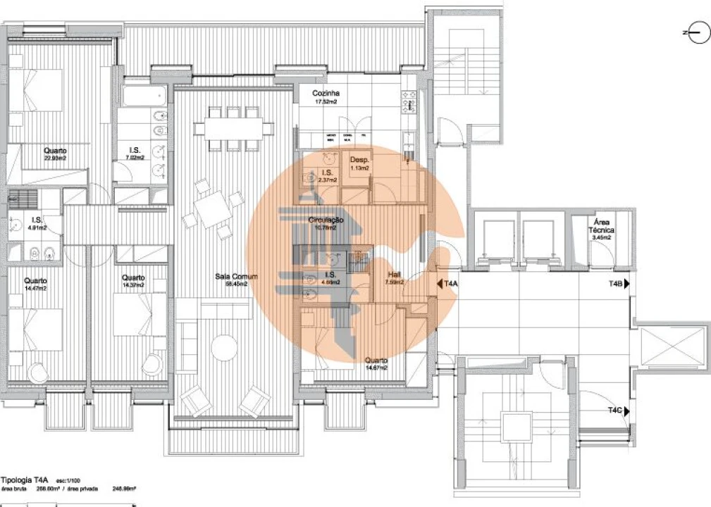 Apartamento T4 para Venda em Alcantara Foto 24