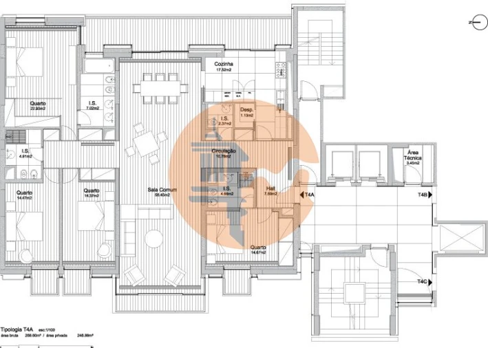 Apartamento T4 para Venda em Alcantara Foto 24