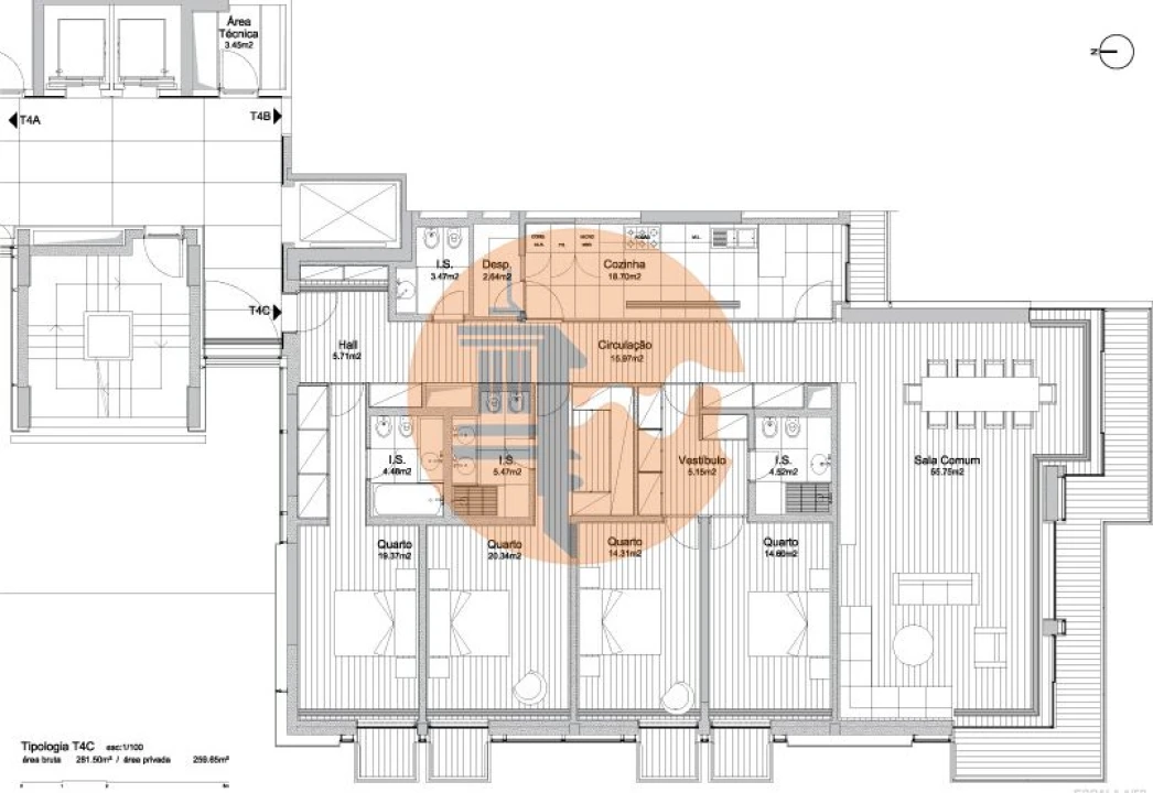 Apartamento T4 para Venda em Alcantara Foto 22