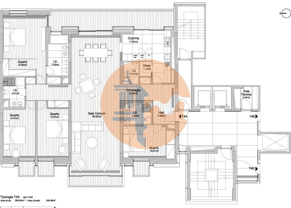 Apartamento T4 para Venda em Alcantara Foto 24