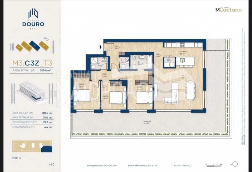 Apartamento T3 para Venda em Santa Marinha e São Pedro da Afurada Foto 29