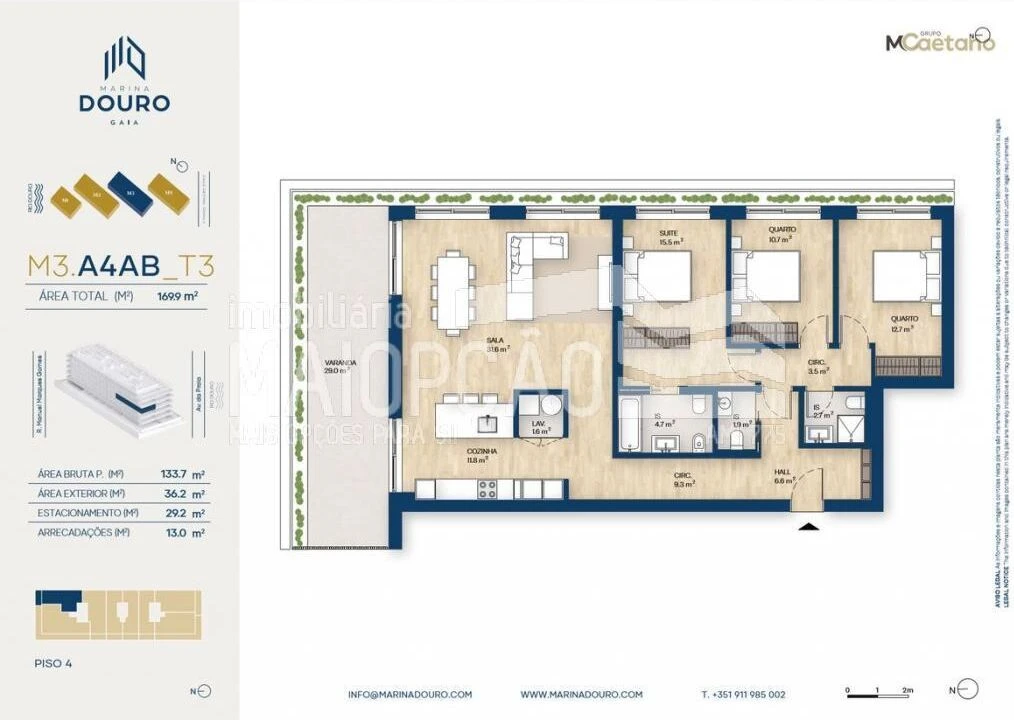 Apartamento T3 para Venda em Santa Marinha e São Pedro da Afurada Foto 30
