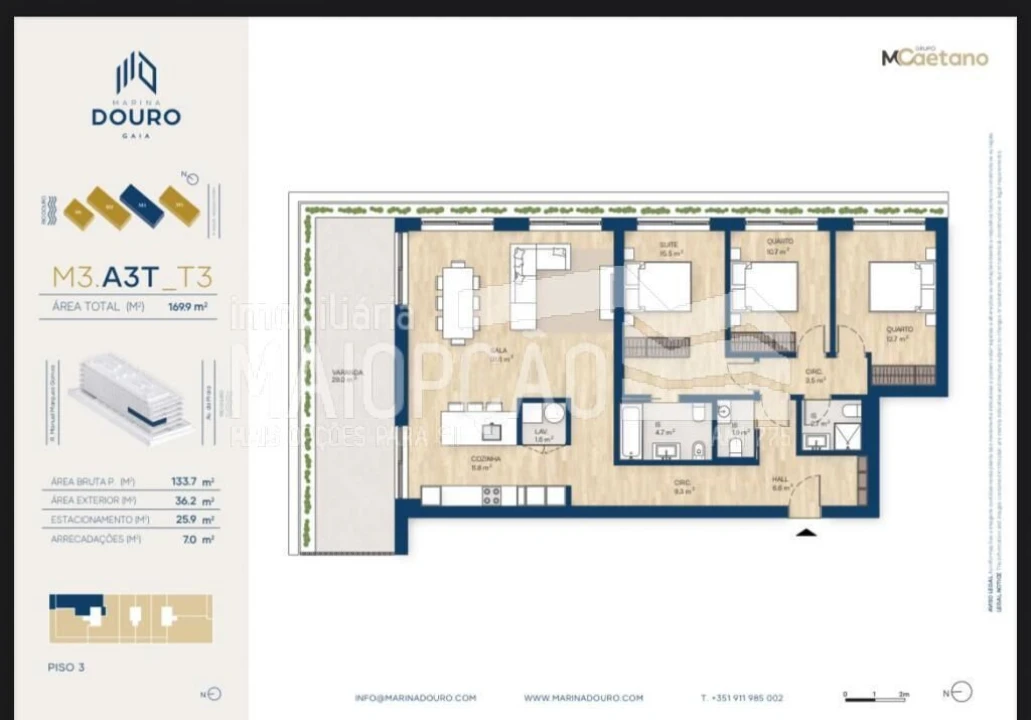 Apartamento T3 para Venda em Santa Marinha e São Pedro da Afurada Foto 31