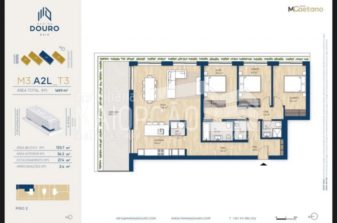 Apartamento T3 para Venda em Santa Marinha e São Pedro da Afurada Foto 35
