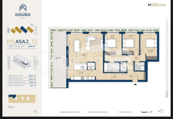Apartamento T3 para Venda em Santa Marinha e São Pedro da Afurada Foto 25