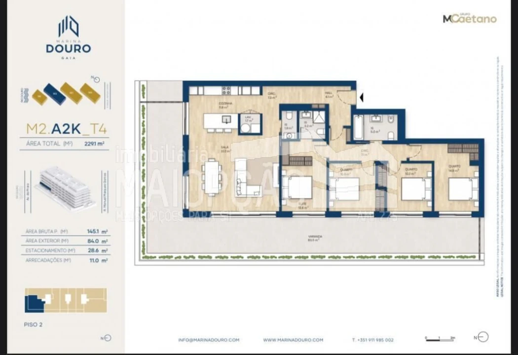 Apartamento T4 para Venda em Santa Marinha e São Pedro da Afurada Foto 23