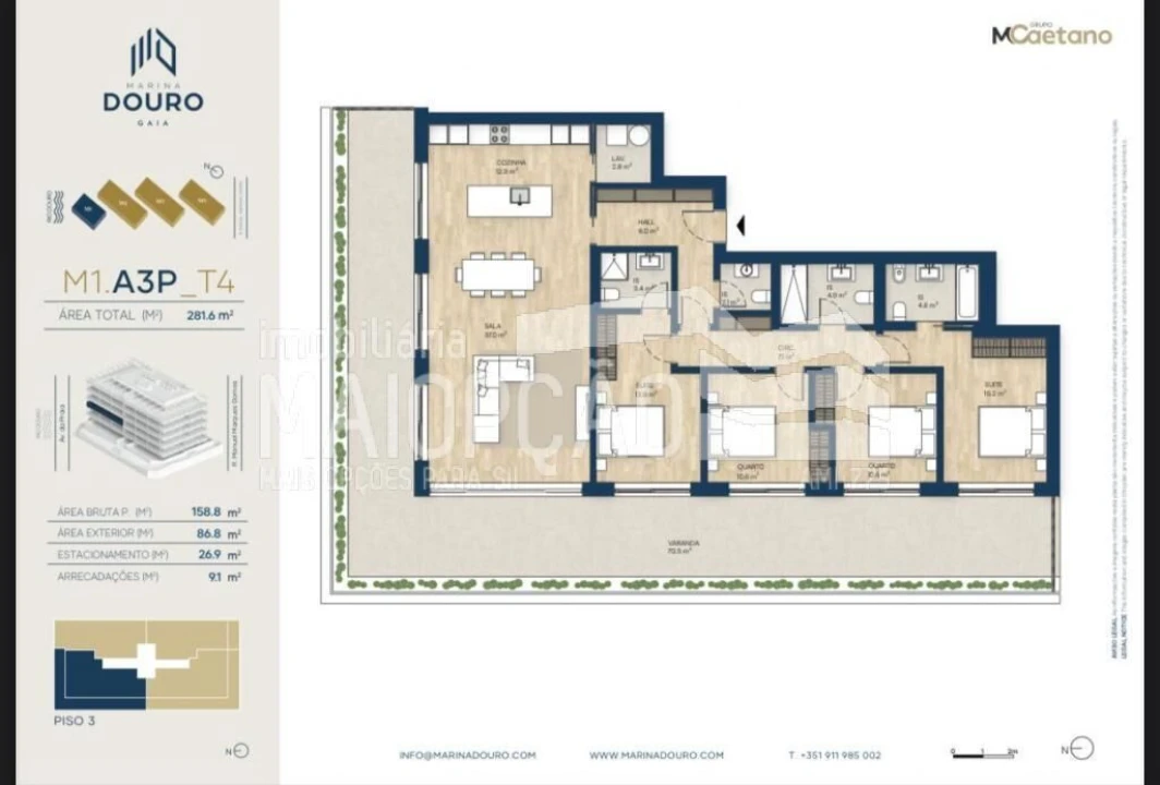 Apartamento T4 para Venda em Santa Marinha e São Pedro da Afurada Foto 39