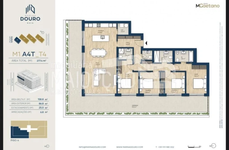 Apartamento T4 para Venda em Santa Marinha e São Pedro da Afurada Foto 41