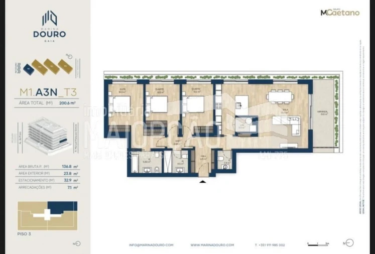 Apartamento T3 para Venda em Santa Marinha e São Pedro da Afurada Foto 34