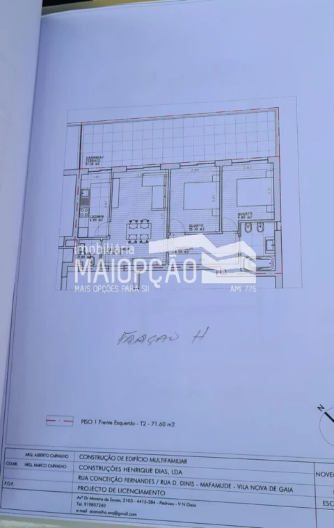 Apartamento T2 para Venda em Mafamude e Vilar do Paraíso