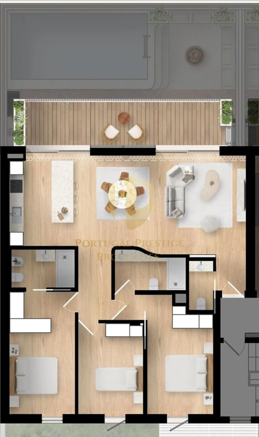 Apartamento T3 para Venda em Moncarapacho e Fuseta Foto 2