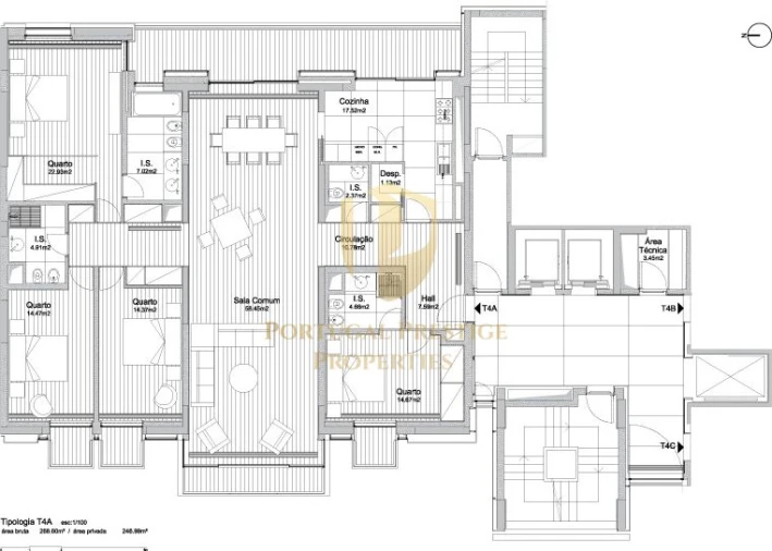 Apartamento T4 para Venda em Alcantara Foto 24
