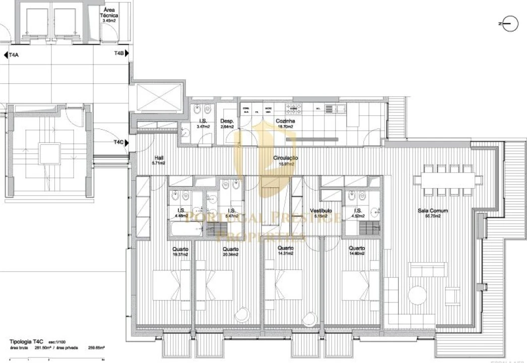 Apartamento T4 para Venda em Alcantara Foto 23