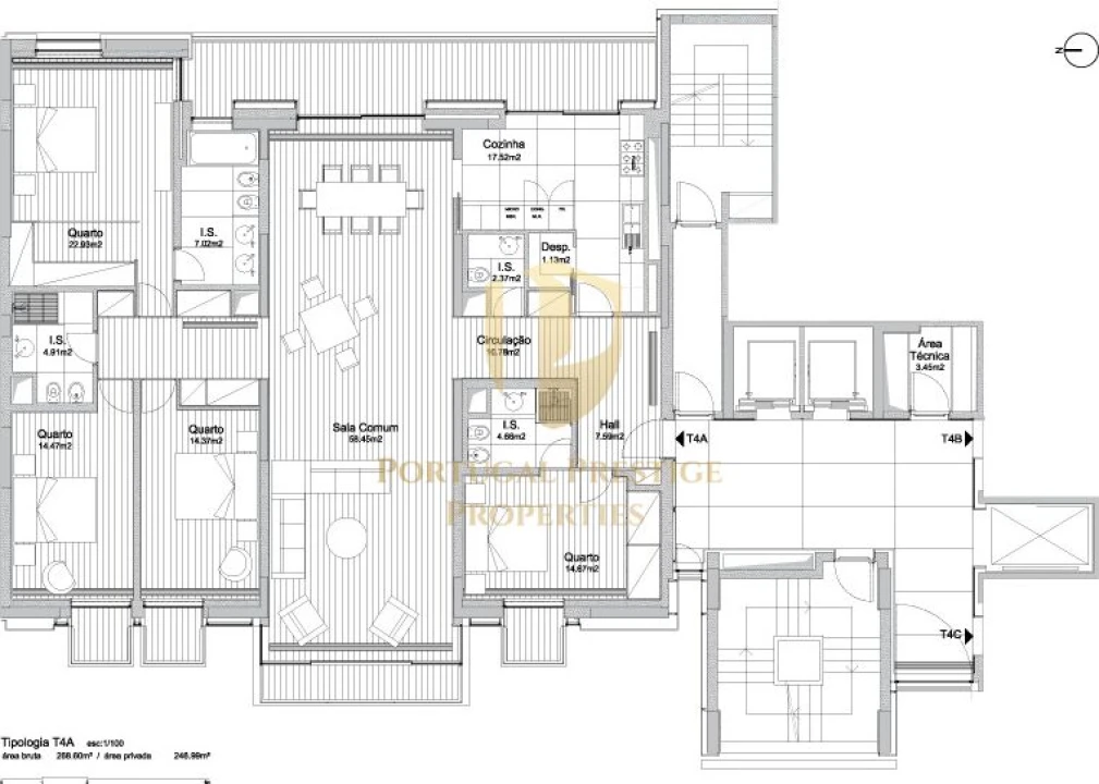 Apartamento T4 para Venda em Alcantara Foto 24