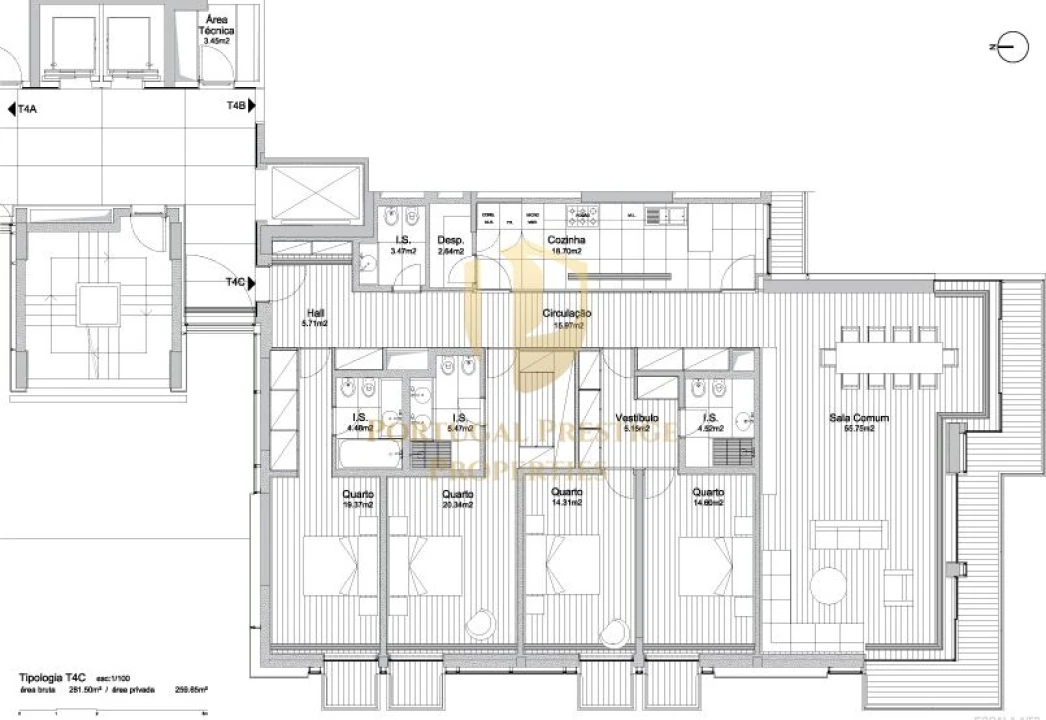Apartamento T4 para Venda em Alcantara Foto 22