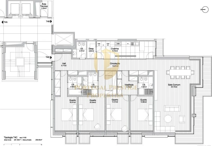 Apartamento T4 para Venda em Alcantara Foto 22
