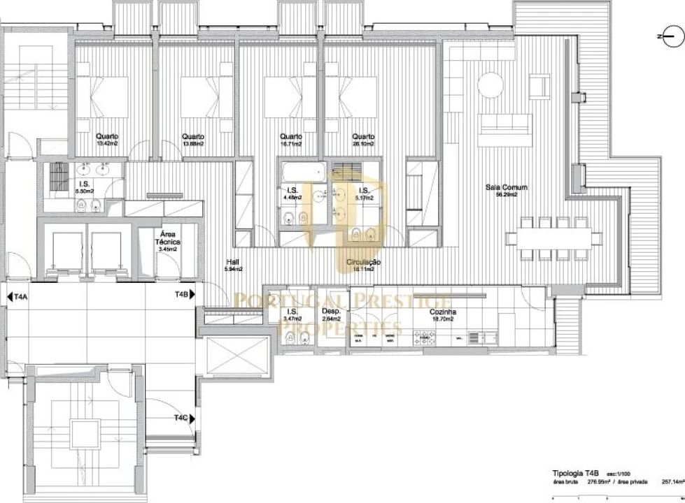 Apartamento T4 para Venda em Alcantara Foto 24