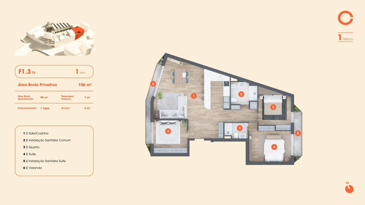 Apartamento T3 para Venda em Lordelo do Ouro e Massarelos Foto 9