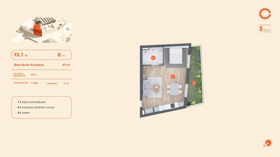 Apartamento T1 para Venda em Lordelo do Ouro e Massarelos Foto 9